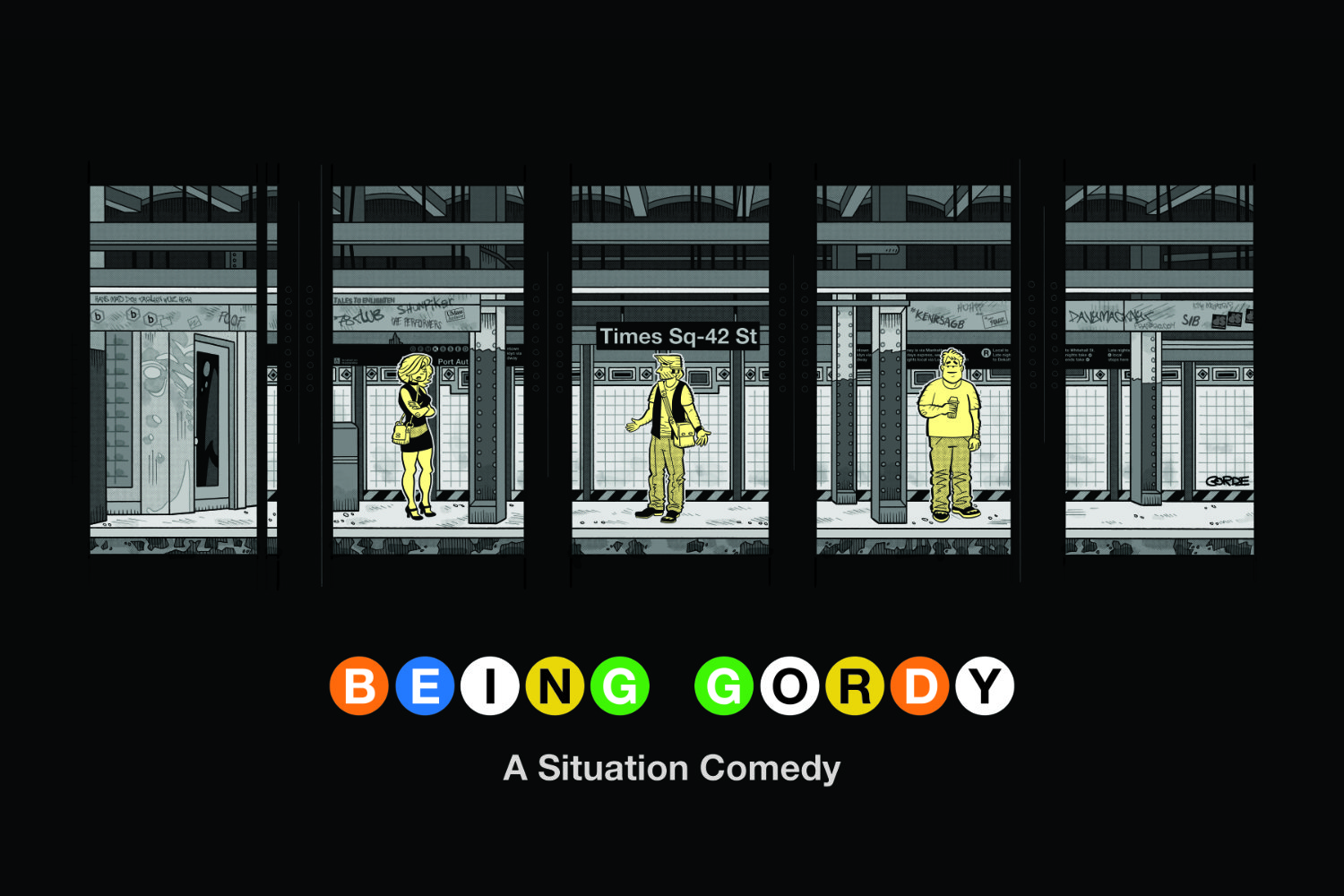 BEING GORDY “Subway Platform” 16x24 poster